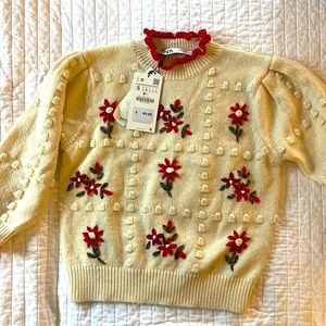 Adorable embroidered sweater from Zara